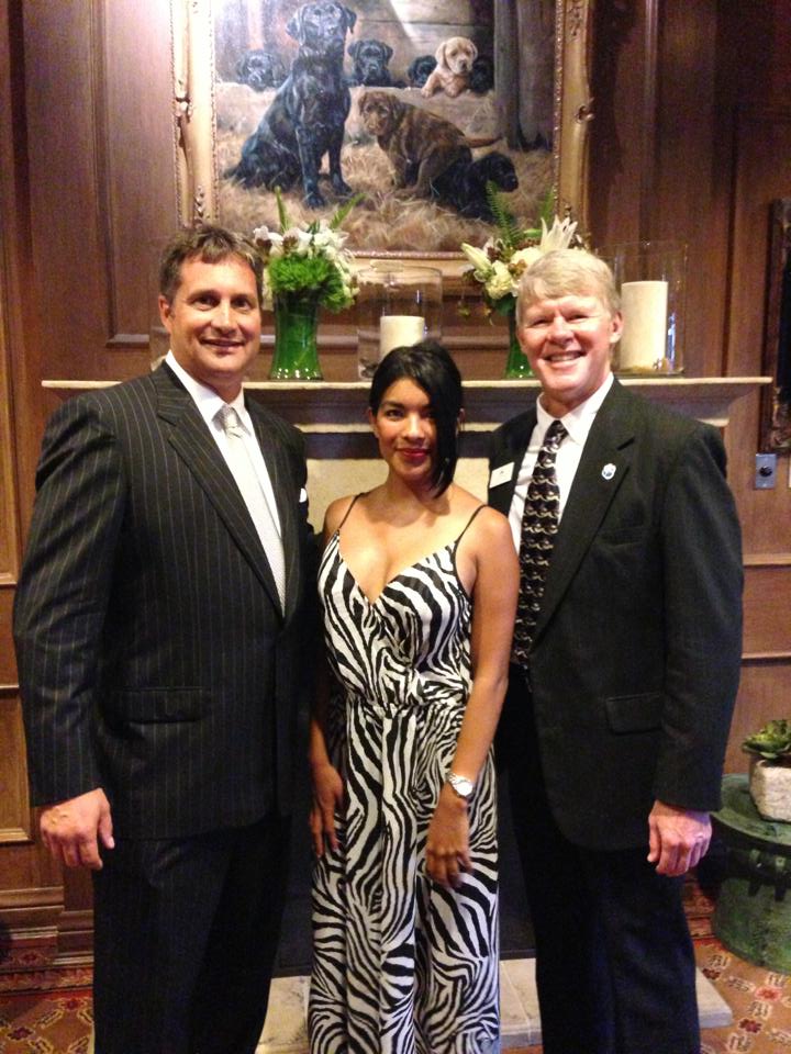 Barking Beast with CEO and President of Rancho Coastal Humane Society Jim Silveira on left- and PR Marketing Director of RCH and News Broadcast Personality John Vanzante