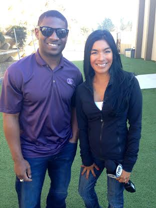 Tania Milberg and LaDainian Tomlinson at Snug Pet Resort 
